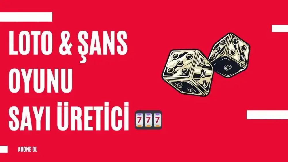Loto & Şans Oyunu Sayı Üretici 🎰